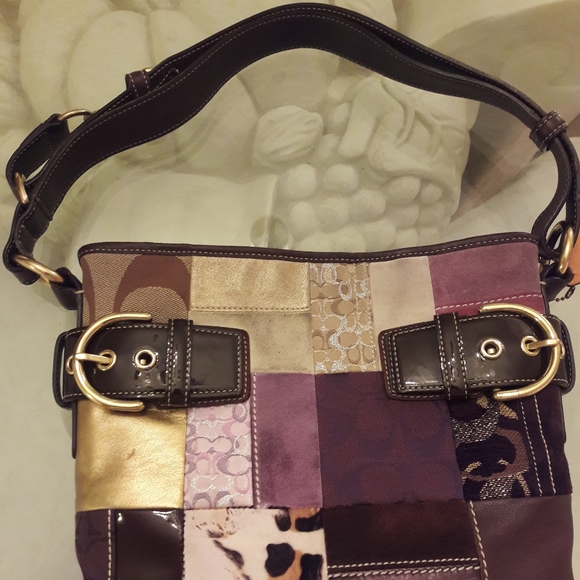 Patchwork Coach bag, with matching wristlet - Picture 3 of 8
